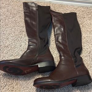 Brown Over the Knee Boots with Sleek Design